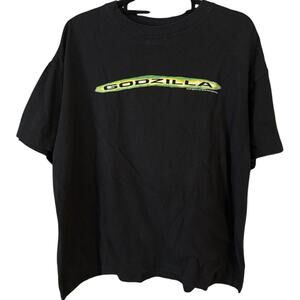 Vintage 90s Godzilla Neon Movie Promo 1998 Shirt Adult XL